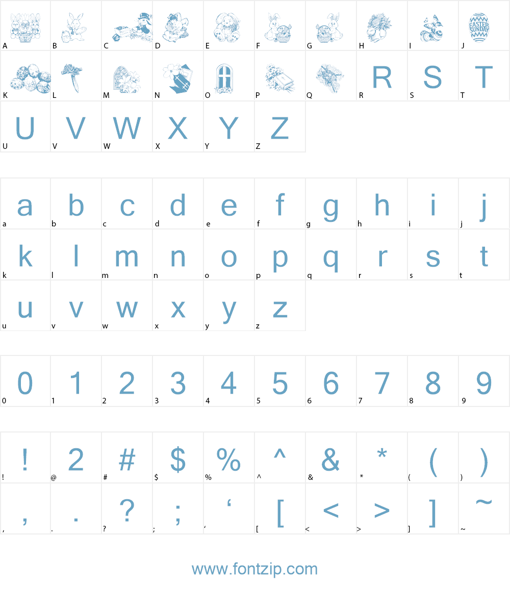 Destiny's Easter Dings Font Character